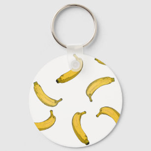 Bananenmuster-Skizze Schlüsselanhänger