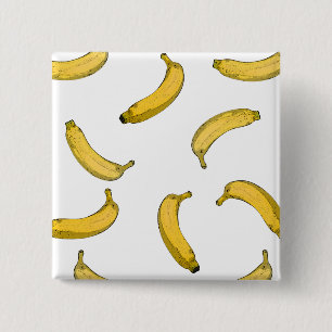 Bananenmuster-Zeichnung Button