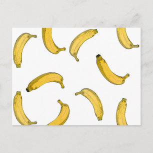 Bananenmuster-Zeichnung Postkarte