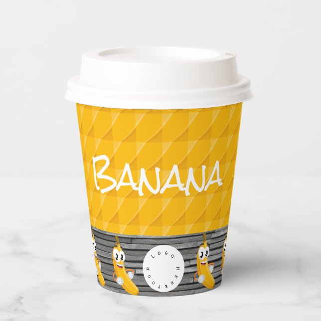 Bananenpapier-Becher Pappbecher (Vorderseite)
