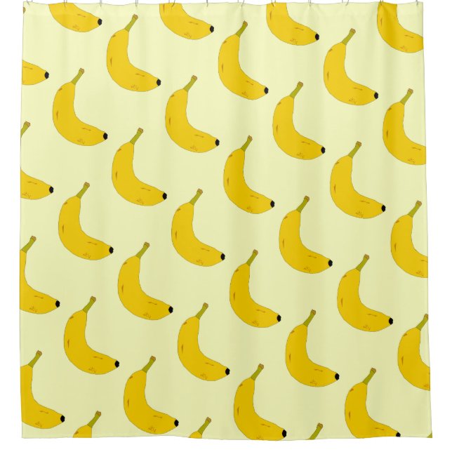 BANANENPATTER IM POP ART STYLE  DUSCHVORHANG (Vorderseite)
