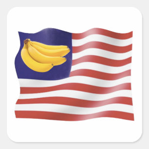 Bananenrepublik Quadratischer Aufkleber