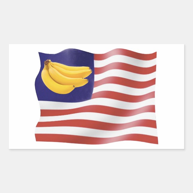 Bananenrepublik Rechteckiger Aufkleber (Vorderseite)