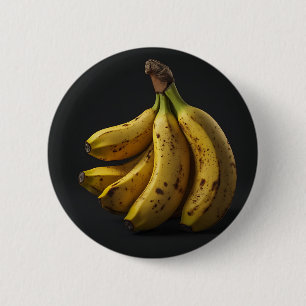 Bananenstapel auf einem reinen dunklen schwarzen H Button