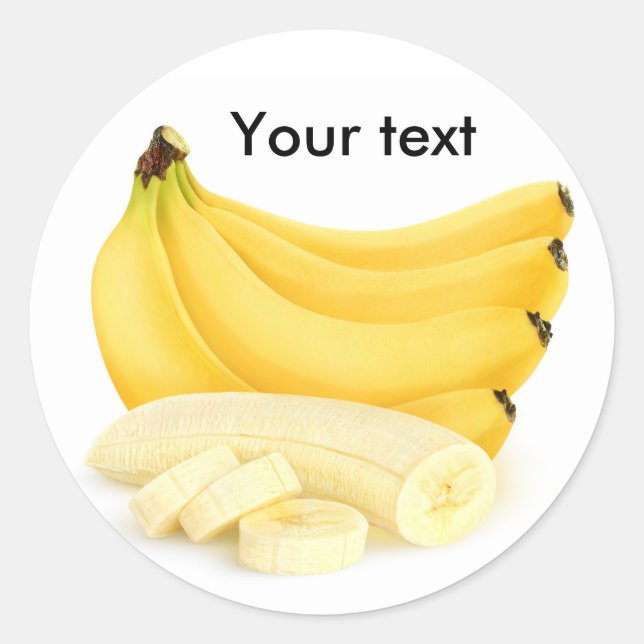 Bananenstrauß schneiden runder aufkleber (Vorderseite)