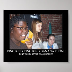 Bananentelefonring Poster