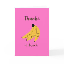 Bananes Cartes de remerciements roses