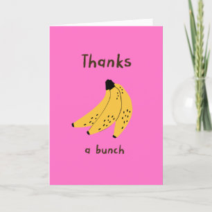 Bananes Cartes de remerciements roses