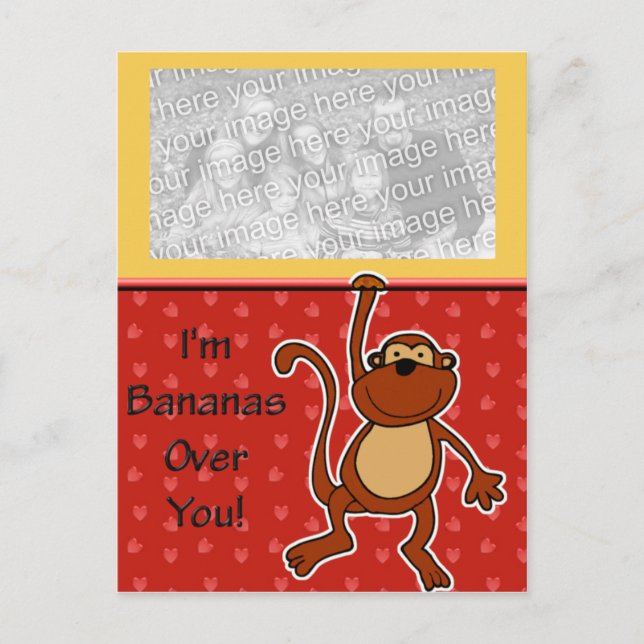Bananes sur vous Valentine Carte postale (Devant)