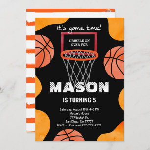 banc de basket Invitation