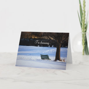 Banc de neige - Carte de Noël