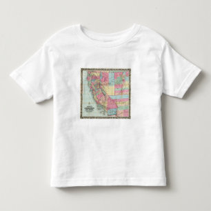 Bancrofts Karte von Kalifornien, Nevada Kleinkind T-shirt