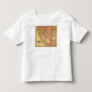 Bancrofts Karte von Kalifornien, Nevada, Utah Kleinkind T-shirt