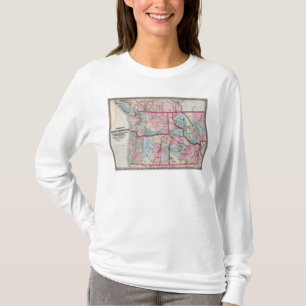 Bancrofts Karte von Oregon, Washington, Idaho T-Shirt