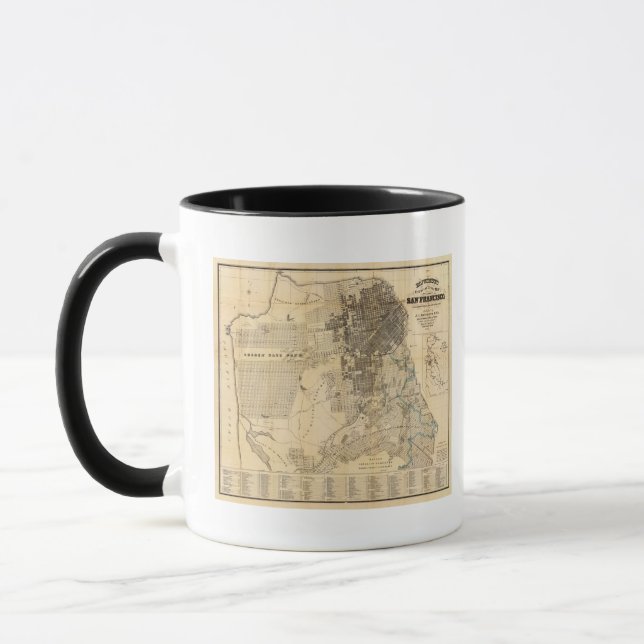 Bancrofts offizielle Führerkarte für San Francisco Tasse (Links)