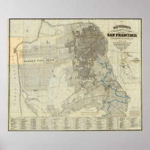 Bancrofts Offizielle Stadtkarte von San Francisco Poster