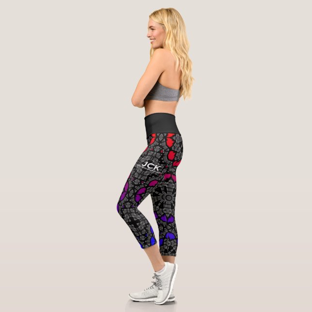 Band 13 Kaleidoskop-Kunst 18 Capri Leggings (Links)