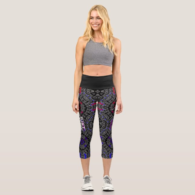 Band 13 Kaleidoskop Kunst 7 Capri Leggings (Vorderseite)