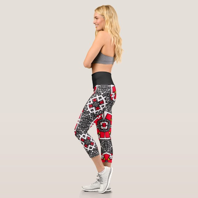 Band 16 Kaleidoskop Art 5 Capri Leggings (Links)