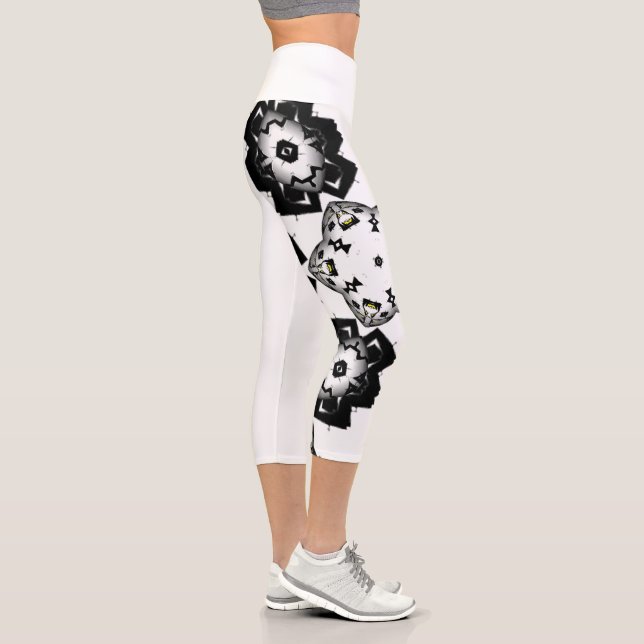 Band 1: Kaleidoskop Art elf Capri Leggings (Rechts)