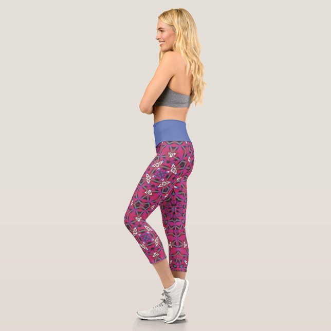Band 9 Kaleidoskop Art Sieben Capri Leggings (Links)