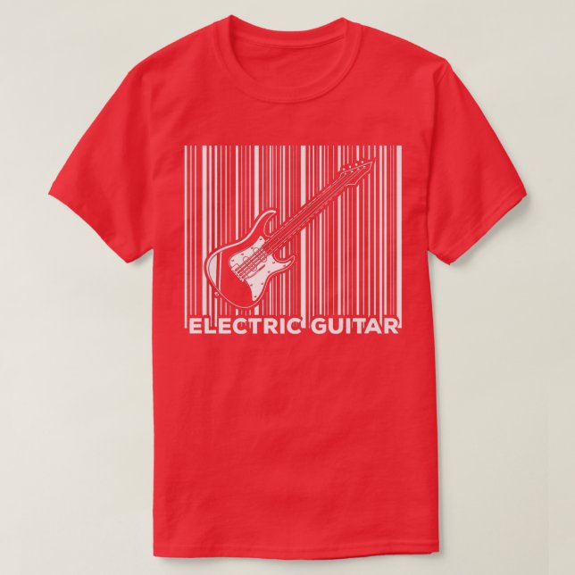 Band Barcode Musiker EGuitar GitarristElectric Gu T-Shirt (Design vorne)