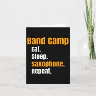 Band Camp isst schlafend Saxophon Wiederholung Som Karte