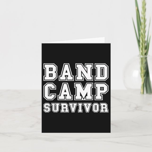 Band Camp Survivor Marching Band Trumpett Klarinet Karte (Vorderseite)