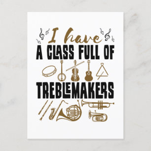 Band Director Teacher Class Full of Treblemakers Postkarte