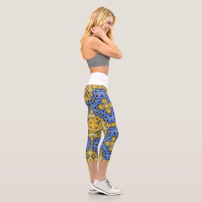 Band elf Kaleidoskop Art Zwölf Capri Leggings (Rechts)