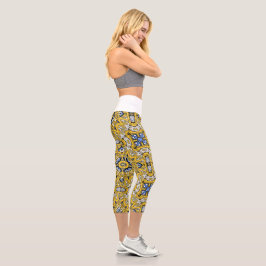 Band elf Kaleidoskop-Kunst fünfzehn Capri Leggings
