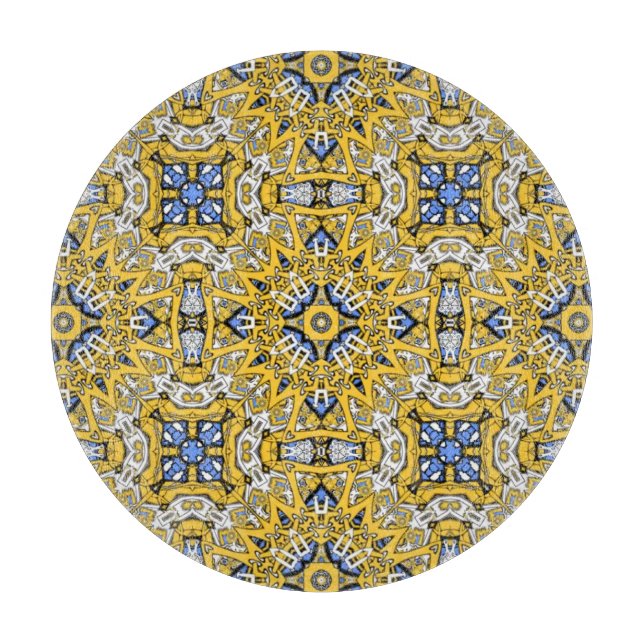 Band elf Kaleidoskop-Kunst fünfzehn Schneidebrett (Vorderseite)