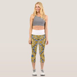 Band elf Kaleidoskop Kunst sieben Capri Leggings