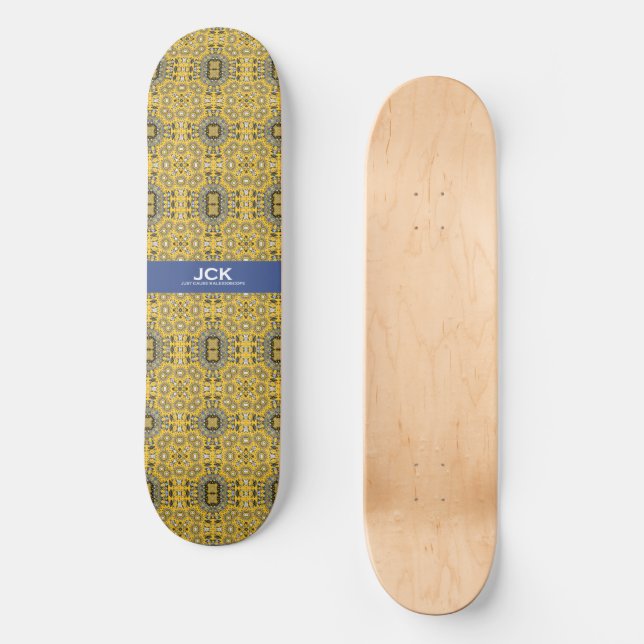 Band elf Kaleidoskop Kunst sieben Skateboard (Vorderseite)