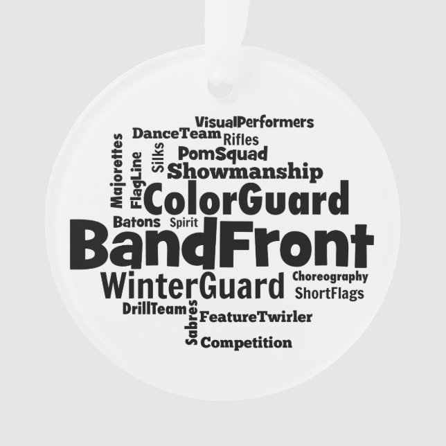 Band-FrontWord-Wolke Ornament (Vorderseite)