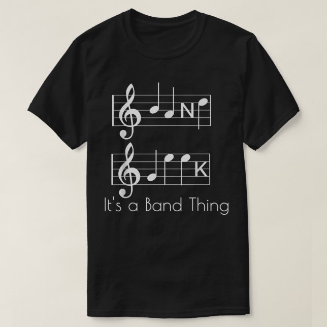 Band Geek Musiknoten Spelling Funny für Musiker T-Shirt (Design vorne)