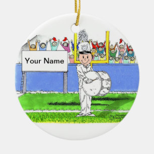 Band, große Trommel - Mann Keramik Ornament