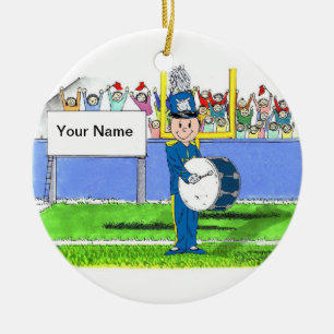 Band, große Trommel - Mann Keramik Ornament