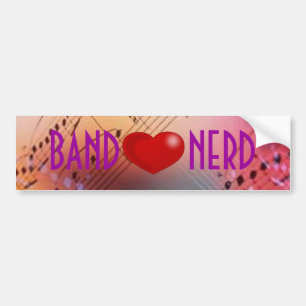 Band *heart* Nerd Autoaufkleber