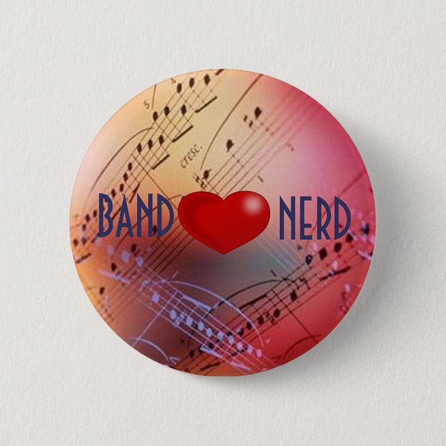 Band *heart* Nerd-Knopf Button (Vorderseite)