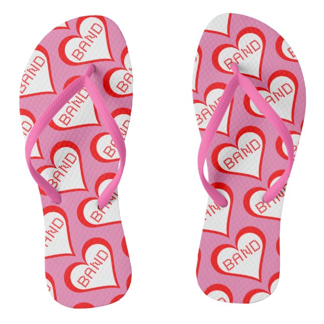 Band Hearts Flip Flops (Fußbett)