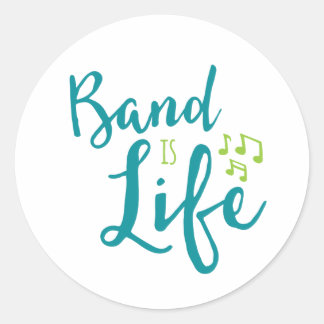 Band ist Leben Runder Aufkleber