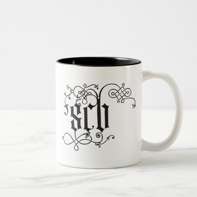 Band-Kaffee-Tasse Steve Carson Zweifarbige Tasse (Rechts)