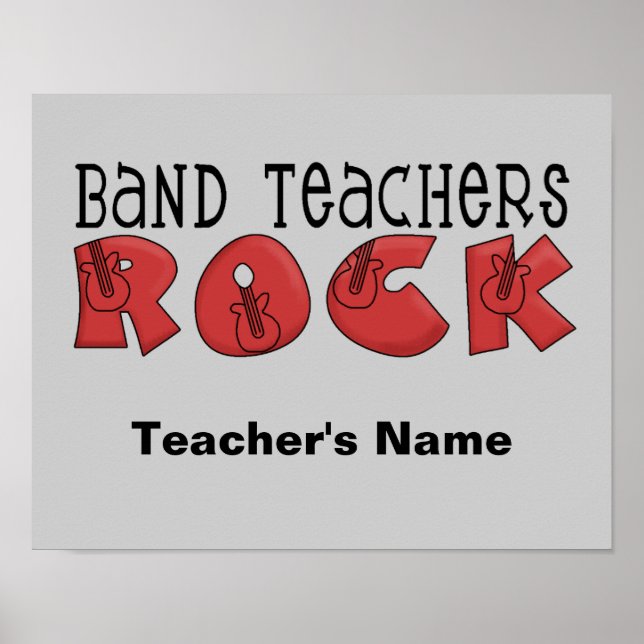 Band-Lehrer - individualisierbares Poster (Vorne)