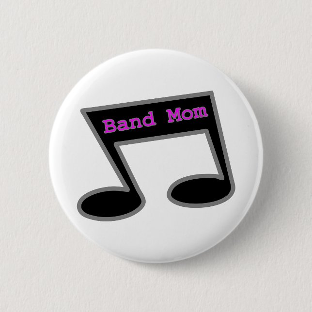 Band-Mama-Musiknote Button (Vorderseite)