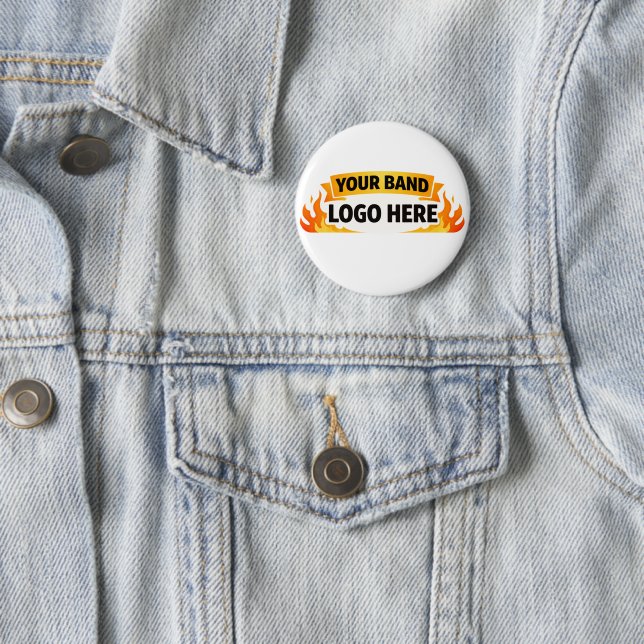 🎵 Band Merch Button | Benutzerdefiniertes Bandlog (Beispiel)