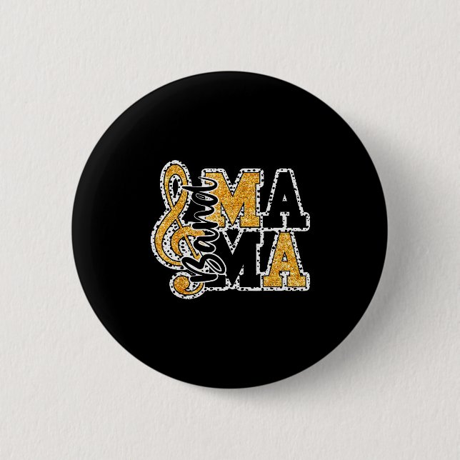 Band Mom Life Mother's Day Band Mama Marching Band Button (Vorderseite)