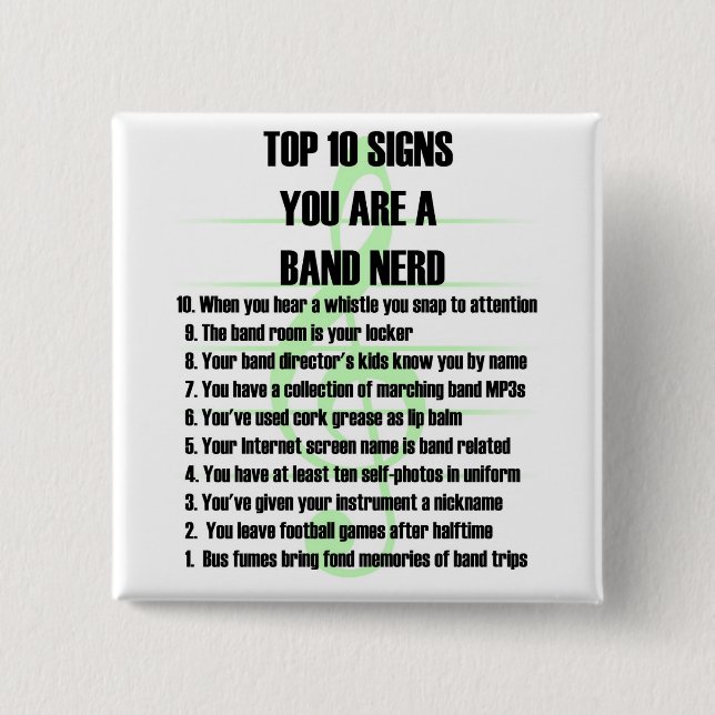 Band-Nerd-Spitze 10 Button (Vorderseite)