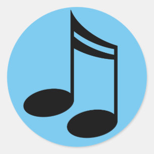 Band- oder Chor-Musical-Notizen Runde Sticker