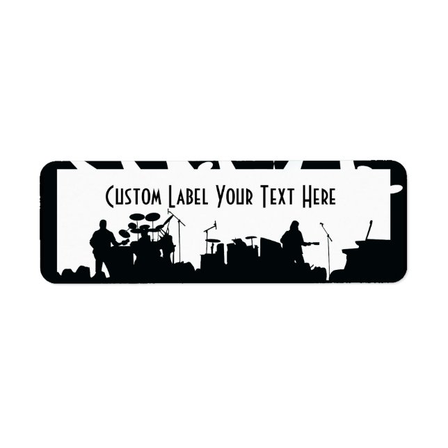 Band on Bühne Konzert Silhouette B&W (Vorne)